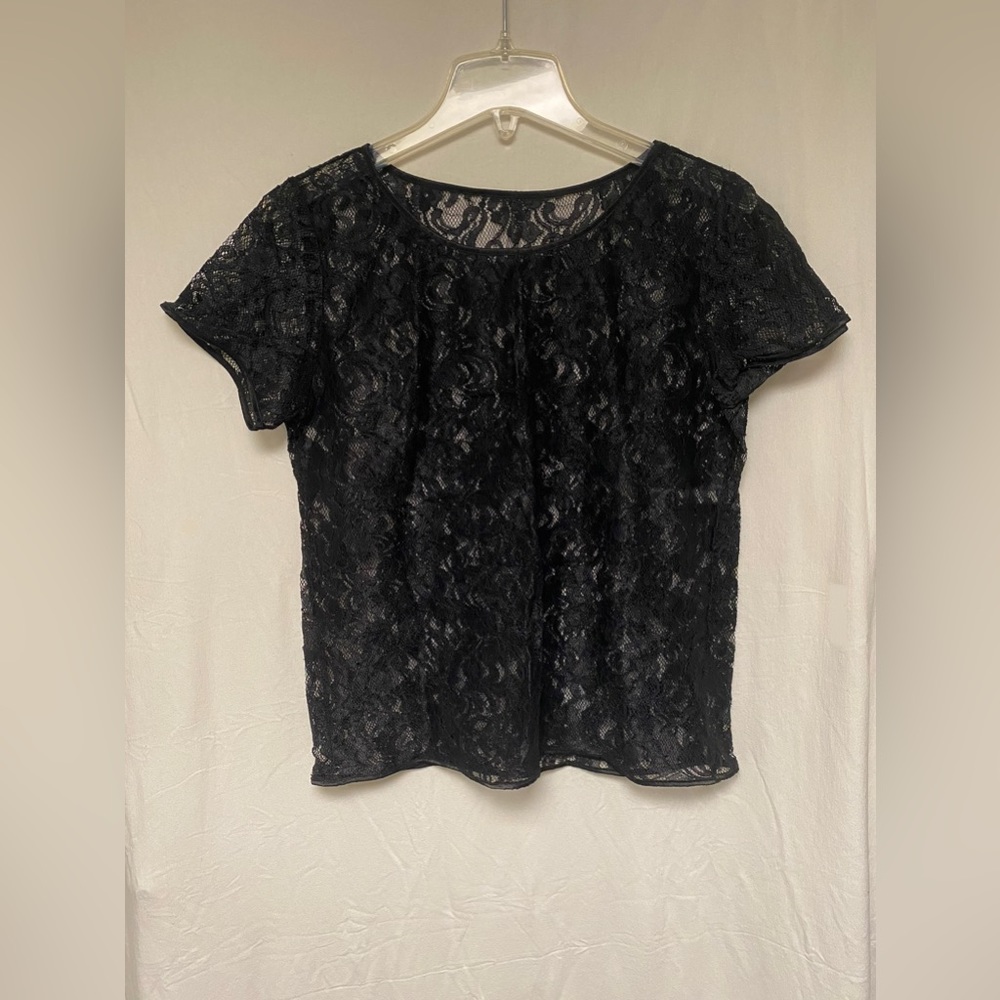 American Apparel Lace See Through Top